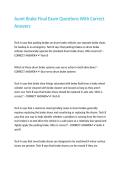 Aumt Brake Final Exam Questions With Correct Answers