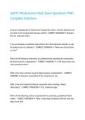 AUMT Phlebotomy Mock Exam Questions With Complete Solutions