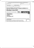 MERGED QUESTION PAPER AND MARK SCHEME 2025  Pearson Edexcel GCSE &lpar;9 &ndash; 1&rpar;In Statistics &lpar;1ST0&rpar;Foundation Paper 1F