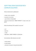 AUMT FINAL EXAM QUESTIONS WITH COMPLETE SOLUTIONS