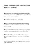 GUARD CARD FINAL PAPER 2026 QUESTIONS WITH FULL ANSWERS