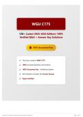 WGU C175 120&plus; &lpar;Latest 2025-2026 Edition&rpar; 100&percnt; Verified Q&A &plus; Answer Key Solutions