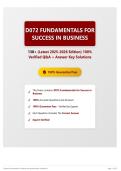 D072 Fundamentals for Success in Business 130&plus; &lpar;Latest 2025-2026 Edition&rpar; 100&percnt; Verified Q&A &plus; Answer Key Solutions