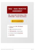 WGU - D426  Objective Assessment 150&plus; &lpar;Latest 2025-2026 Edition&rpar; 100&percnt; Verified Q&A &plus; Answer Key Solutions