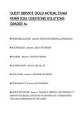 GUEST SERVICE GOLD ACTUAL EXAM PAPER 2026 QUESTIONS SOLUTIONS GRADED A&plus;