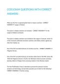 CGSS EXAM QUESTIONS WITH CORRECT ANSWERS&period;