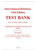 Test Bank &ndash; International Relations&comma; 13th Edition &ndash; Jon C&period; Pevehouse & Joshua S&period; Goldstein &ndash; ISBN 9780136901600 &lpar;Chapters 1&ndash;13 Covered&rpar;