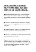 HAMRIC AND HANSONS ADVANCED PRACTICE NURSING 2026 STUDY GUIDE QUESTIONS AND SOLUTIONS GRADED A&plus;