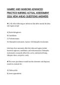 HAMRIC AND HANSONS ADVANCED PRACTICE NURSING ACTUAL ASSESSMENT 2026 VIEW AHEAD QUESTIONS ANSWERS