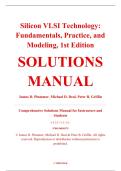 Solutions Manual &ndash; Silicon VLSI Technology&colon; Fundamentals&comma; Practice&comma; and Modeling&comma; 1st Edition &ndash; James D&period; Plummer&comma; Michael D&period; Deal&comma; & Peter B&period; Griffin &ndash; ISBN 9780130850379