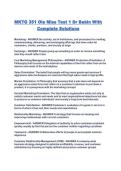 MKTG 351 Ole Miss Test 1 Dr Babin With Complete Solutions