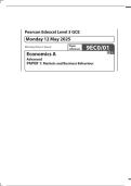MERGED QUESTION PAPER AND MARK SCHEME 2025 Pearson Edexcel GCE A Level In Economics A &lpar;9EC0&rpar;Paper 01 Markets and Business Behaviour