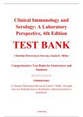 Test Bank &ndash; Clinical Immunology and Serology&colon; A Laboratory Perspective&comma; 4th Edition &ndash; Christine Dorresteyn Stevens & Linda E&period; Miller &ndash; ISBN 9780803644663 &lpar;Full Chapters 1&ndash;25 Covered&rpar;