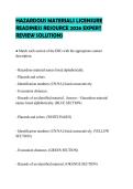 HAZARDOUS MATERIALS LICENSURE READINESS RESOURCE 2026 EXPERT REVIEW SOLUTIONS