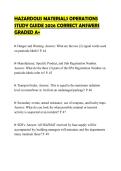 HAZARDOUS MATERIALS OPERATIONS STUDY GUIDE 2026 CORRECT ANSWERS GRADED A&plus;