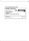 MERGED QUESTION PAPER AND MARK SCHEME 2025 Pearson Edexcel GCEIn Economics B &lpar;9EB0&rpar;Paper 1&colon; Markets and how they work