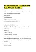 HAZMAT OPS ACTUAL TEST PAPER 2026 FULL ANSWERS GRADED A&plus;