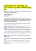HUMAN CASE STUDY STUDY SHEET 2026 QUESTIONS WITH ANSWERS VERIFIED ANSWER KEY