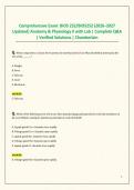 Comprehensive Exam&colon; BIOS 252&sol;BIOS252 &lpar;2026&ndash;2027 Updated&rpar; Anatomy & Physiology II with Lab &vert; Complete Q&A &vert; Verified Solutions &vert; Chamberlain