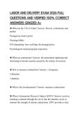 LABOR AND DELIVERY EXAM 2026 FULL QUESTIONS AND VERIFIED 100&percnt; CORRECT ANSWERS GRADED A