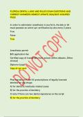 FLORIDA DENTAL LAWS AND RULES EXAM QUESTIONS AND  CORRECT ANSWERS NEWEST UPDATE 2026&sol;2027 ASSURED  PASS