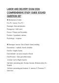 LABOR AND DELIVERY EXAM 2026 COMPREHENSIVE STUDY GUIDE SOLVED QUESTION SET