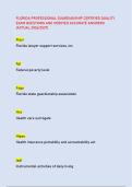 FLORIDA PROFESSIONAL GUARDIANSHIP CERTIFIED QUALITY  EXAM QUESTIONS AND VERIFIED ACCURATE ANSWERS  &lpar;ACTUAL 2026&sol;2027&rpar;