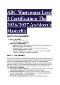 ABC Wastewater Level 3 Certification Test Bank&colon; 2026&sol;2027 Masterfile Exam Prep