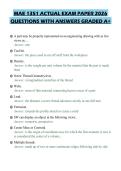 MAE 1351 ACTUAL EXAM PAPER 2026 QUESTIONS WITH ANSWERS GRADED A&plus;