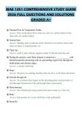 MAE 1351 COMPREHENSIVE STUDY GUIDE 2026 FULL QUESTIONS AND SOLUTIONS GRADED A&plus;