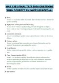MAE 1351 FINAL TEST 2026 QUESTIONS WITH CORRECT ANSWERS GRADED A&plus;