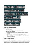 2026&sol;2027 Barash Clinical Anesthesia 9th Edition Complete Test Bank & Study Guide &vert; Elite Q&A with Mentor Analysis