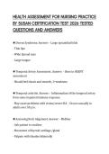 HEALTH ASSESSMENT FOR NURSING PRACTICE BY SUSAN CERTIFICATION TEST 2026 TESTED QUESTIONS AND ANSWERS