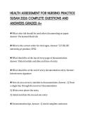 HEALTH ASSESSMENT FOR NURSING PRACTICE SUSAN 2026 COMPLETE QUESTIONS AND ANSWERS GRADED A&plus;