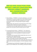 ARM 402 FINAL EXAM STUDY GUIDE  2026&sol;2027 COMPLETE QUESTIONS WITH  VERIFIED CORRECT ANSWERS &vert;&vert;  100&percnt; GUARANTEED PASS  <NEWEST VERSION> 