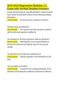 ISYE 6414 Regression Modules 1-2 Exam with Verified Detailed Answers&period;docx