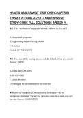 HEALTH ASSESSMENT TEST ONE CHAPTERS THROUGH FOUR 2026 COMPREHENSIVE STUDY GUIDE FULL SOLUTIONS PASSED A&plus;