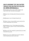 HEALTH ASSESSMENT TEST ONE CHAPTERS THROUGH FOUR 2026 PRACTICE SOLUTION SET VERIFIED PERFORMANCE A&plus;
