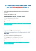 GCU NSG 316 HEALTH ASSESSMENT FINAL EXAM 2025-2026&vert;ACTUAL 200Qs&As&vert;GRADED A&plus;