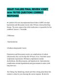 HEART FAILURE FINAL REVIEW SCRIPT 2026 TESTED QUESTIONS CORRECT RESPONSES
