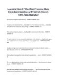 Louisiana Class D "Chauffeur's" License Study Guide Exam Questions with Correct Answers 100&percnt; Pass 2026&sol;2027