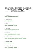 HEARTCODE ACLS ONLINE CLASS FINAL TEST 2026 QUESTIONS WITH CORRECT ANSWERS GRADED A&plus;