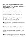 MED SURG 3 EXAM 3 2026 ACTUAL EXAM SCRIPT TESTED QUESTIONS WITH COMPLETE SOLUTIONS GRADED A&plus;