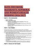 Elite Test Bank&colon; Maternity&comma; Newborn&comma; and Women&rsquo;s Health Nursing &lpar;2026&sol;2027 Ed&period;&rpar; &vert; NCLEX Prep & Full Rationales