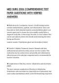MED SURG 2026 COMPREHENSIVE TEST PAPER QUESTIONS WITH VERIFIED ANSWERS