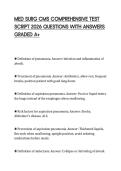 MED SURG CMS COMPREHENSIVE TEST SCRIPT 2026 QUESTIONS WITH ANSWERS GRADED A&plus;