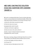 MED SURG CMS PRACTICE SOLUTION EXAM 2026 QUESTIONS WITH ANSWERS GRADED A&plus;