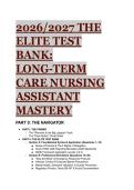 2026&sol;2027 Elite CNA Test Bank&colon; Long-Term Care Nursing Assistant Mastery &ndash; Texas HHSC&comma; IDDSI & SB 457 Standards &lpar;Full Questions & Mentor Analysis&rpar;