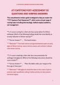 ATI Capstone Post-Assessment 50 Questions and Verified Answers
