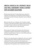 MEDICAL-SURGICAL RN A PROPHECY RELIAS 2026 FINAL ASSESSMENT TESTED CONTENT WITH ACCURATE SOLUTIONS